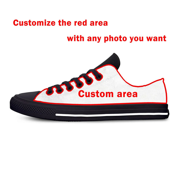 Custom Made Sunflower American Flag Design Lightweight Canvas Low Top Shoes Outdoor Walking Footwear Soft Sole Casual Sneakers