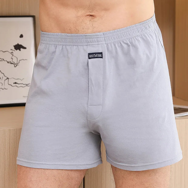 Mens Boxer Shorts Rich Cotton Elasticated Pack Underwear Home Boxers Pajamas Loose Thin Breathable Underpants Gym Shorts Panties