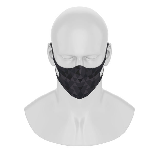 Maskery Design Face Mask Triangle of Black Shades