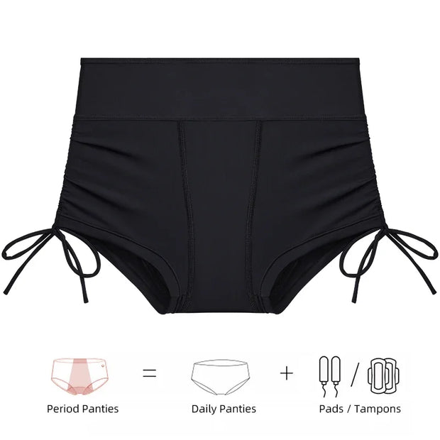 Girls Menstrual Swim Bottoms 4-Layer Leakproof Swimwear Waterproof Bikini Beach Pants Summer Swimming Period Panties Boxers