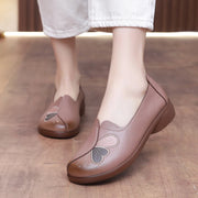 2025 Spring New Women's Casual Leather Shoes Korean Edition Small Single Shoes Fashion Women's Shoes Lightweight Soft soled Comf