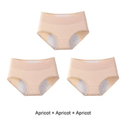 3PCS Women's Menstrual Panties for Urinary Incontinence Woman Anti Leak Panties Briefs Period Pants Underwear Cotton Brief Proof