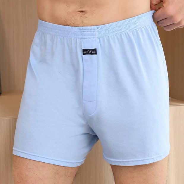 Mens Boxer Shorts Rich Cotton Elasticated Pack Underwear Home Boxers Pajamas Loose Thin Breathable Underpants Gym Shorts Panties