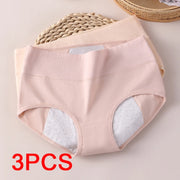 3PCS Women's Menstrual Panties for Urinary Incontinence Woman Anti Leak Panties Briefs Period Pants Underwear Cotton Brief Proof