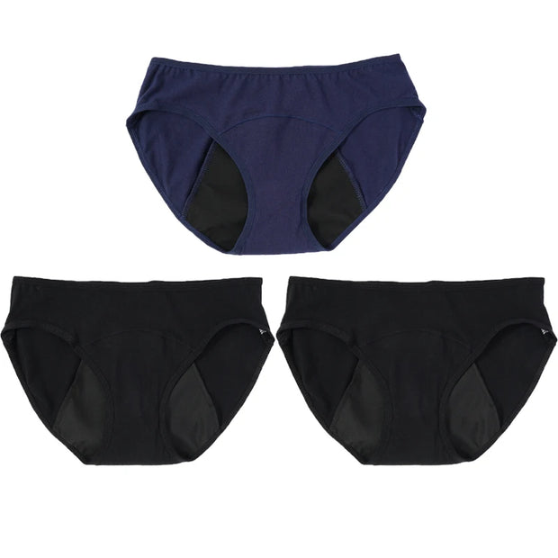 3PCS Cotton Menstrual Panties Leak Proof Briefs Women Physiological Pants Female Quick-dry Underwear Plus Size M-3XL