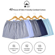 3pcs 100% Cotton Alo Men'S Panties Home Comfort Grid Fashion Male Shorts Boxers Man Underwear Alo Pants