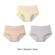 3PCS Women's Menstrual Panties for Urinary Incontinence Woman Anti Leak Panties Briefs Period Pants Underwear Cotton Brief Proof