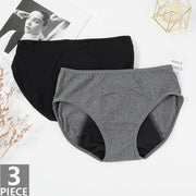 3PCS Cotton Menstrual Panties Leak Proof Briefs Women Physiological Pants Female Quick-dry Underwear Plus Size M-3XL