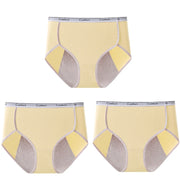 3pcs Girl Menstrual Panties Women's Physiological Briefs Ladies Period Leak Proof Panty High Waist Cotton Underwear