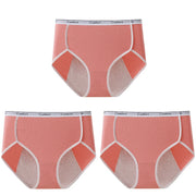 3pcs Girl Menstrual Panties Women's Physiological Briefs Ladies Period Leak Proof Panty High Waist Cotton Underwear