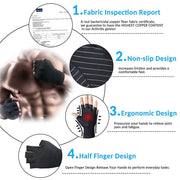 Compression Arthritis Glove Unisex Joint Pain Relief Half Finger Brace