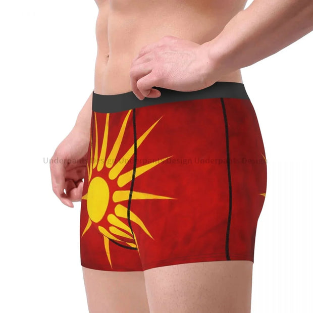 Flag Macedonia n  Of  Underpants Cotton Panties Men's Underwear Shorts Boxer Briefs