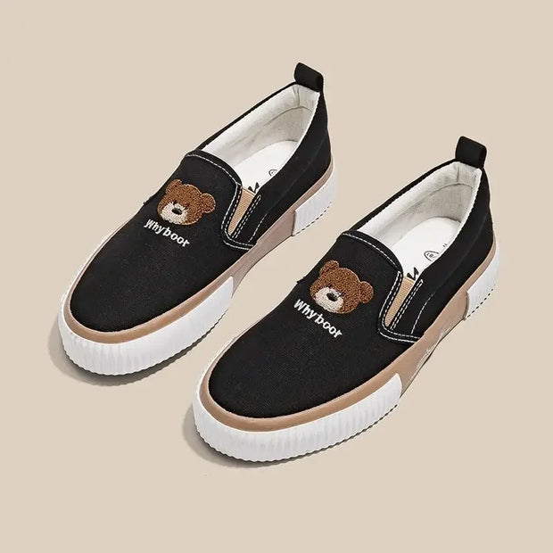 Flat Slip On Women Footwear Canvas Ladies Shoes Low Casual Sneaker Comfortable And Elegant Fashion 2024 High Quality Offer Y2k