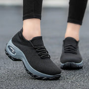 Women Casual Shoes Yellow Walk Shoes Arch Support Casual Sneakers Air Cushion Sport Running Shoes Breathable Autumn Sock Sneaker