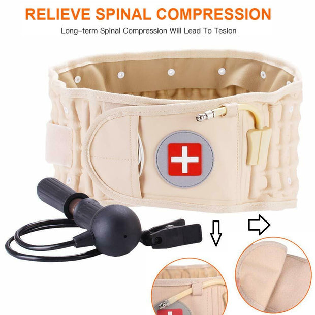 Back Decompression Waist Belt Lumbar Inflatable Traction Protector