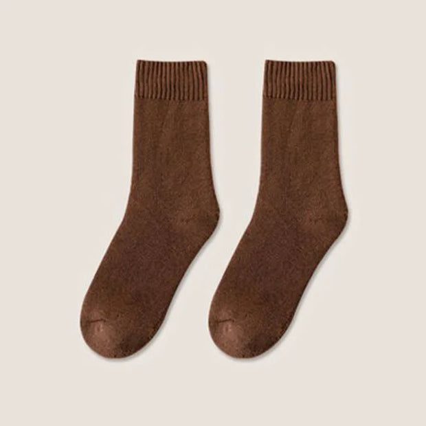 Women Socks Autumn Winter Snow Long Socks Warm Solid Socks Thickened Floor Extra Thick Hairy Soft Sleep Socks Against Cold Sock