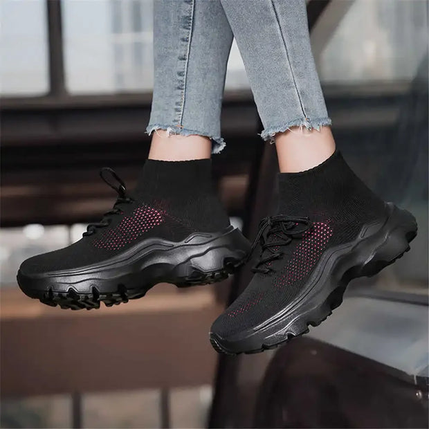 Verdes Thick Bottom Women's Tied Shoes Vulcanize White Shose For Women Sneakers Women Brand Sport Beskets Loofers Caregiver