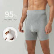 Men's Panties Cotton High-waisted Double-layer Warm Heat Boxers Winter Pants Fleece Large Size Anti-wear Legs Shorts Pajamas