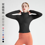 Jackets for Women Fit Coat Women Women Jacket Zippers Casual Wear Long Sleeve Tight Yoga Clothing Slimming Yoga Sports Jacket