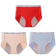 3pcs Girl Menstrual Panties Women's Physiological Briefs Ladies Period Leak Proof Panty High Waist Cotton Underwear