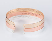 Secret Message Engraved Bracelet, Personalized Engraved Gift Inside