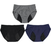 3PCS Cotton Menstrual Panties Leak Proof Briefs Women Physiological Pants Female Quick-dry Underwear Plus Size M-3XL