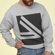 Men's Double Slanted Logo Crewneck Sweatshirt