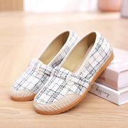 2025 Spring Flat Shoes Ethnic Canvas Casual Womens Shoes Comfortable Non-slip Fisherman Shoes Untied Oxbow Single Sneakers