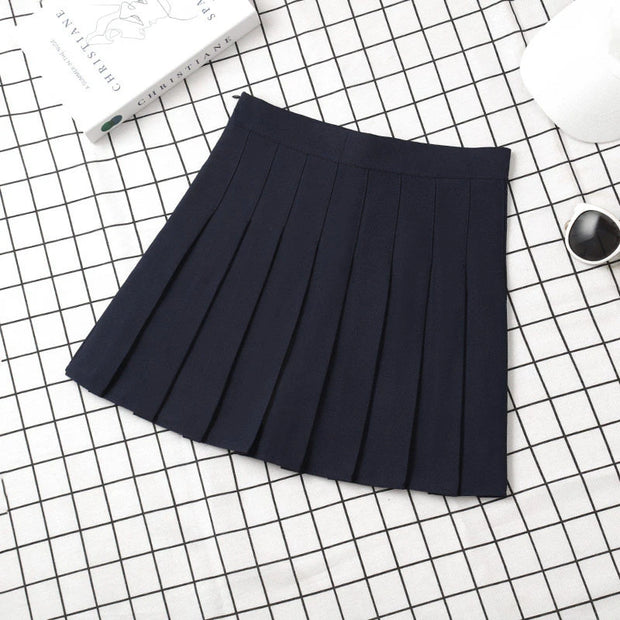 Brown Skirt Ladies 2022 Summer Clothes Women's High Waist Harajuku Korean Style Black Mini Pleated Skirt For School Girl Uniform