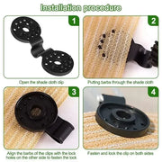 50/20Pcs Shade Cloth Clips Shade Fabric Clamps Grommets For Net Mesh Cover Sunblock Fabric In Garden Backyard Greenhouse Fixer