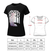 Fox in the Snow T-Shirt plus size tops shirts graphic tees funny Female clothing cropped t shirts for Women