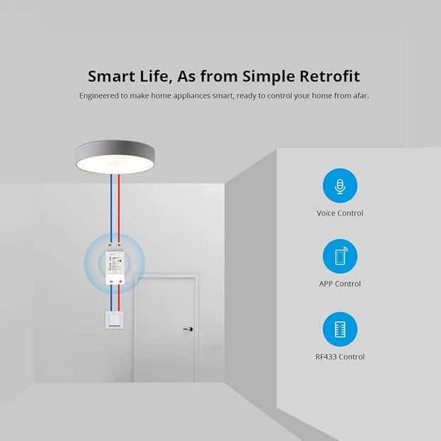 Tuya R2 Smart WiFi Wireless Light Switch DIY Module Smart Home Automation Works with Amazon Alexa & Google Home Works with IFTTT