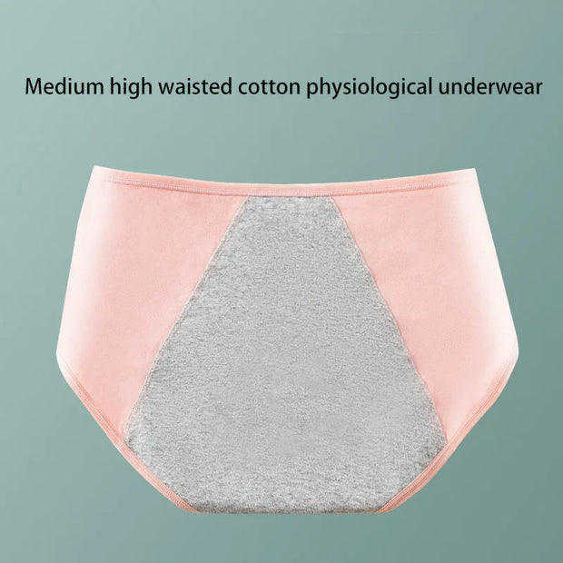 Women's Cotton higth waist panties female Leak Proof Physiological Briefs For Menstruation Menstrual cycle absorbent underwear