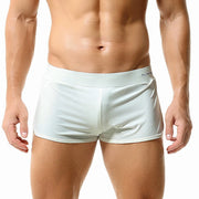 Men's Bikini Pants Comfortable Silky Mesh Boxer Shorts Split Pajama Bottoms Underwear Sleepwear Breathable Underpants