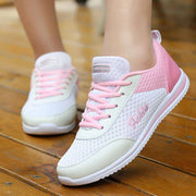 2025 New Sneakers For Women Breathable Fashion Walking Plus Size Sneakers Women Mesh Fabric Lace Up Female Footwear Shoes Women