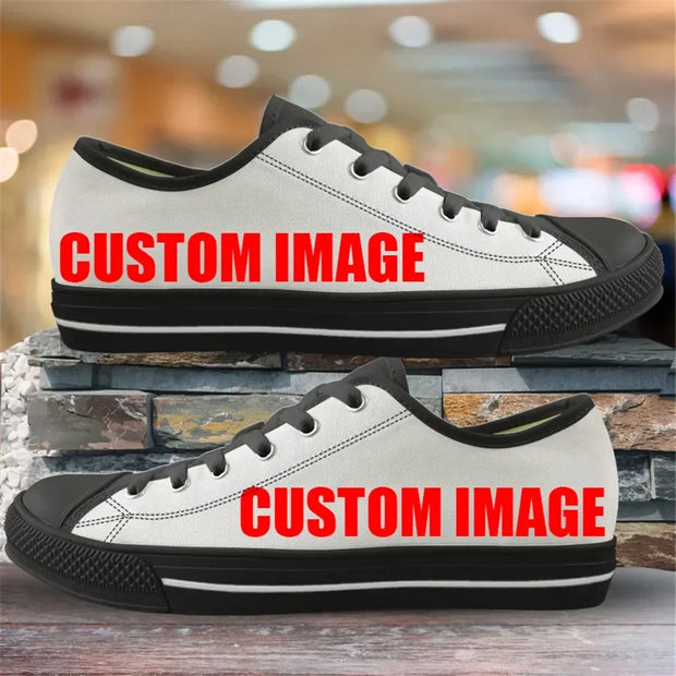 Custom Made Sunflower American Flag Design Lightweight Canvas Low Top Shoes Outdoor Walking Footwear Soft Sole Casual Sneakers