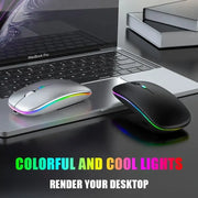 Tablet Phone Computer Bluetooth Wireless Mouse Charging Luminous 2.4G