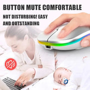 Tablet Phone Computer Bluetooth Wireless Mouse Charging Luminous 2.4G