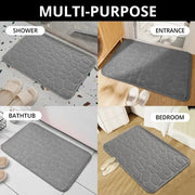 1pc Memory Foam Embossed Velvet Carpet Bathroom Living Room Non-Slip