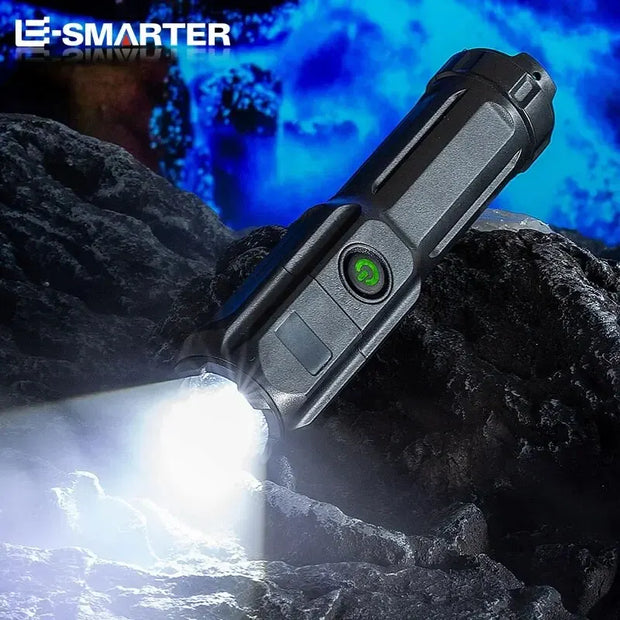 Telescopic Zoom Tactical Flashlights Rechargeable LED Torch 4 Lighting