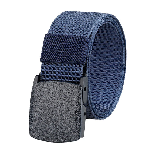 Metal Free Nylon Belt, MEN'S Tactical Woven Plastic Buckle Belt