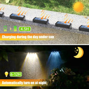 Solar Fence Lights Outdoor Waterproof RGB Color Changing/Warm White