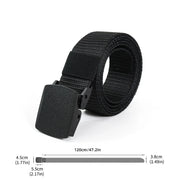 Metal Free Nylon Belt, MEN'S Tactical Woven Plastic Buckle Belt