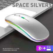 Tablet Phone Computer Bluetooth Wireless Mouse Charging Luminous 2.4G