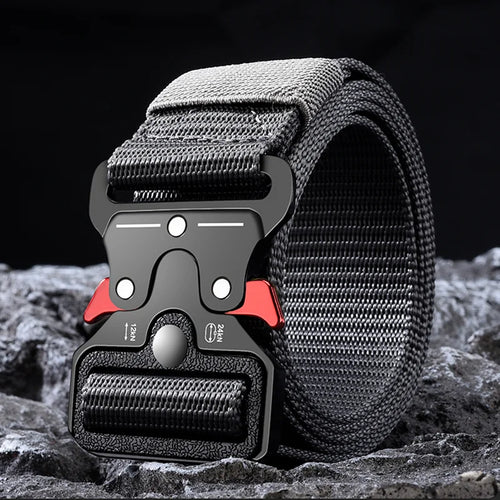 125cm Men's Belt Outdoor Hunting Multifunctional Belt Buckle