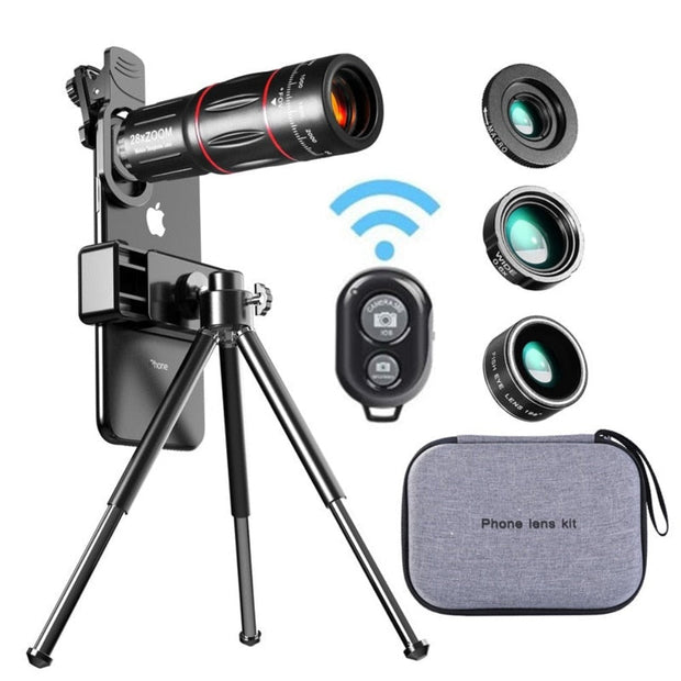 Dragon Bluetooth Ultra HD 28X Zoom Telescope Lens Tripod Kit