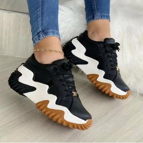 Breathable Vulcanized Women  Shoes Casual Platform Sneakers