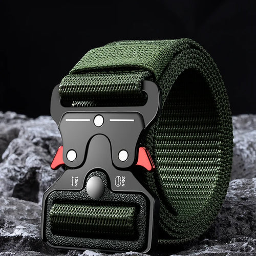 125cm Men's Belt Outdoor Hunting Multifunctional Belt Buckle