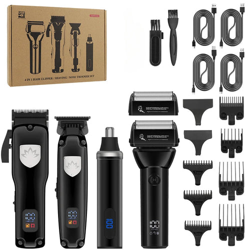 Professional Hair Clipper Set Men's Oil Head Carving Electric Push