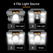 5 LED Flashlight Rechargeable with Built in Battery Strong Light